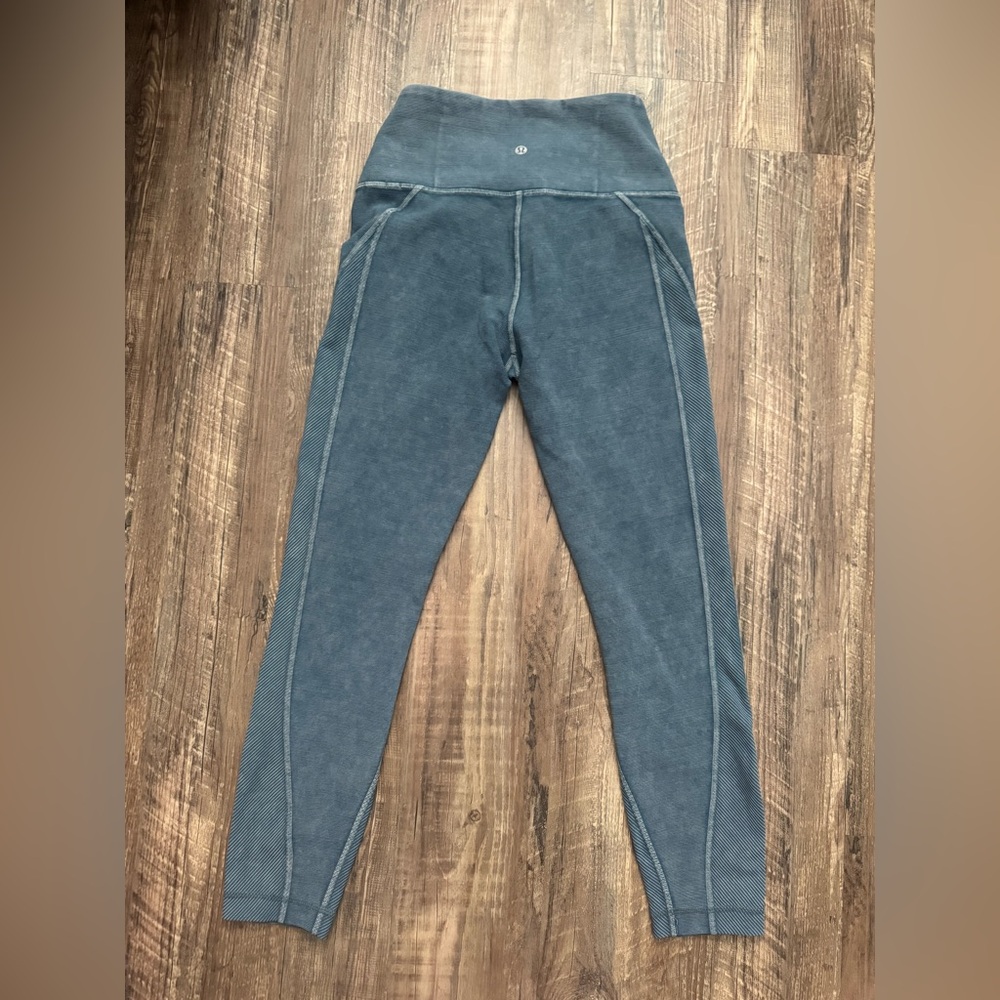 Lululemon Wunder Under High-Rise Snow Washed Ribbed Leggings - Picture 4 of 6